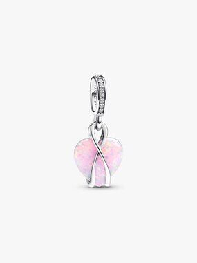 Pandora Mom Opalescent Heart Dangle Charm